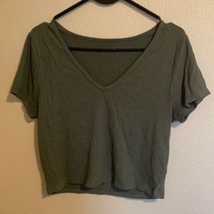 Wild Fable - Dark Green Crop Top - Size XL